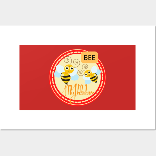 BEE MY VALENTINE Posters and Art